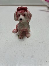 Vintage 1993 Puppy In My Pocket Pink Standard Poodle With Bow