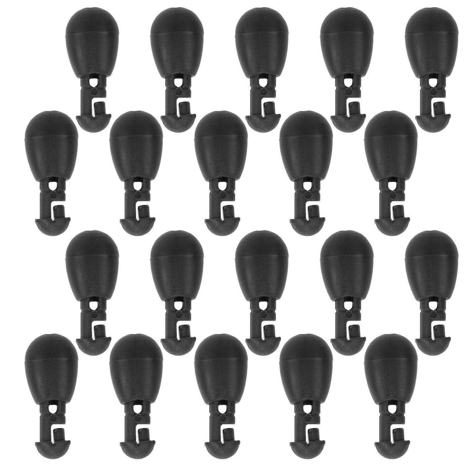 (Black Small)ABS Beads Carp Match Stopper Fishing Connector Beads For Hook BA