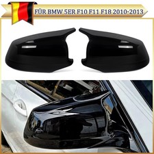 2X F�r BMW 5er F10 F11 F18 2010-2013 Glanz Schwarz Spiegelkappen Au�enspiegel DE