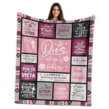 Spanish Christian Gifts for Women Blanket 50"x60", Christian Spanish 60"X50"