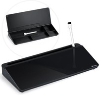 Varhomax Schreibtisch Organizer, Desktop Whiteboard Glas Schwarz Mit