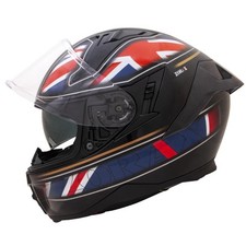 ZORAX ZOR-828 Union Jack DVS Full Face Motorbike Helmets Motorcycle & Sun Visor