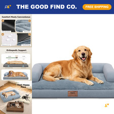 Washable Orthopedic Dog Bed with Bolster for Medium  Large Breeds - Comfort  S