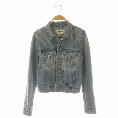 Acne Studios Giacca Denim Blouson Cotone 34 XS Blu YQ Usato35edfebb6ca5b49