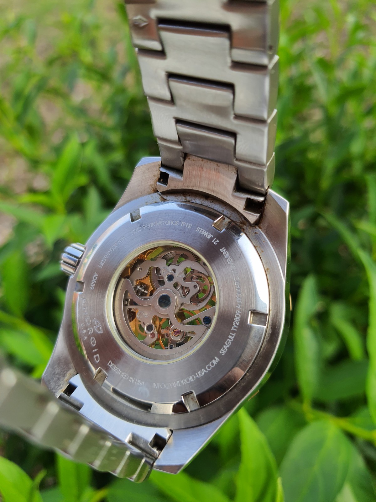 Android Naval 2G Skeleton Dial Automatic Seagull … - image 4