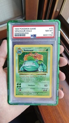 1999 Pokemon Game Shadowless #15 Venusaur Holo PSA 8 NM-MT