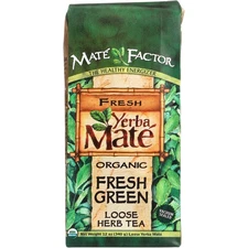 Mate Factor Organic Fresh Brazilian Yerba Mate Herb Tea Fresh Green 12 Oz