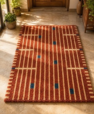 Modern Geometric Hand Tufted Wool Area Rug Striped Handmade Living Room Carpet