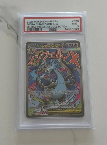 Mega Charizard X ex Mega Evolutions Black Star Promo PSA 9 MEP EN #023