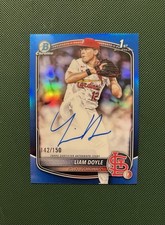2025 Bowman Draft #CPA-LD Liam Doyle Chrome 1st True Blue Refractor Auto /150