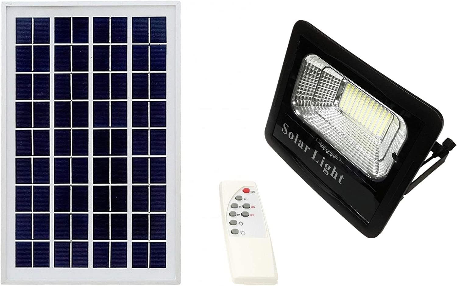 Faro Solare 100W Professionale LED SMD IP65 con Kit Telecomando - 3