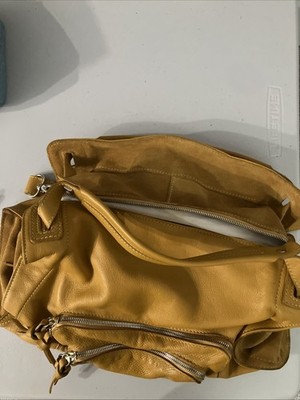 Renato Minelli Leather Slouchy Boho Flap Satchel Bag Vintage, Made in Italy, Tan