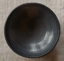 Reynaldo QUEZADA Large Metallic Graphite Bowl Mata Ortiz Signed pottery Tejido