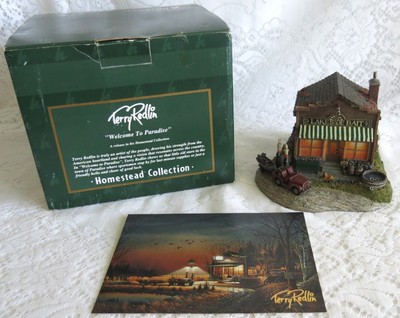 HADLEY TERRY REDLIN WELCOME TO PARADISE LAKESIDE BAIT BUILDING VILLAGE BOX & COA