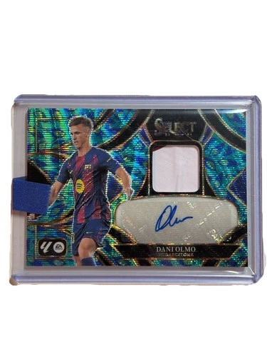 2025-26 Panini Select La Liga Dani Olmo Patch Autograph - Peacock Prizm SSP