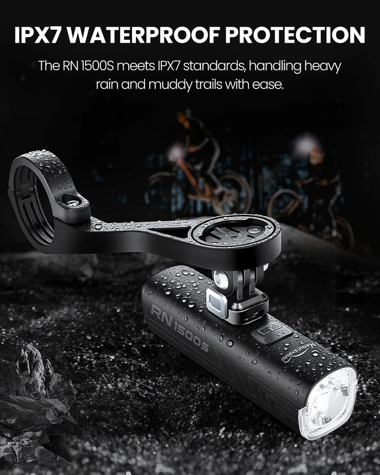 Велосипедный фонарь RN 1500S, велосипедные фонари для ночной езды с нижним креплением,... - Изображение 3 из 4