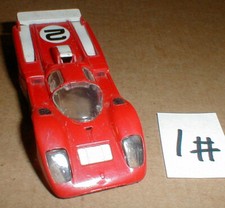 Aurora AFX Ferrari 512M Lighted Flamethrower 1972-1978 HO Slot Car 1799 used 1