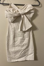 New NWT White Fashion Nova Bow and Arrow Dress Size XS