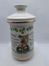 Old Fitzgerald Whiskey Kentucky Bottle Porcelain Leprechaun 1968 Missing Top