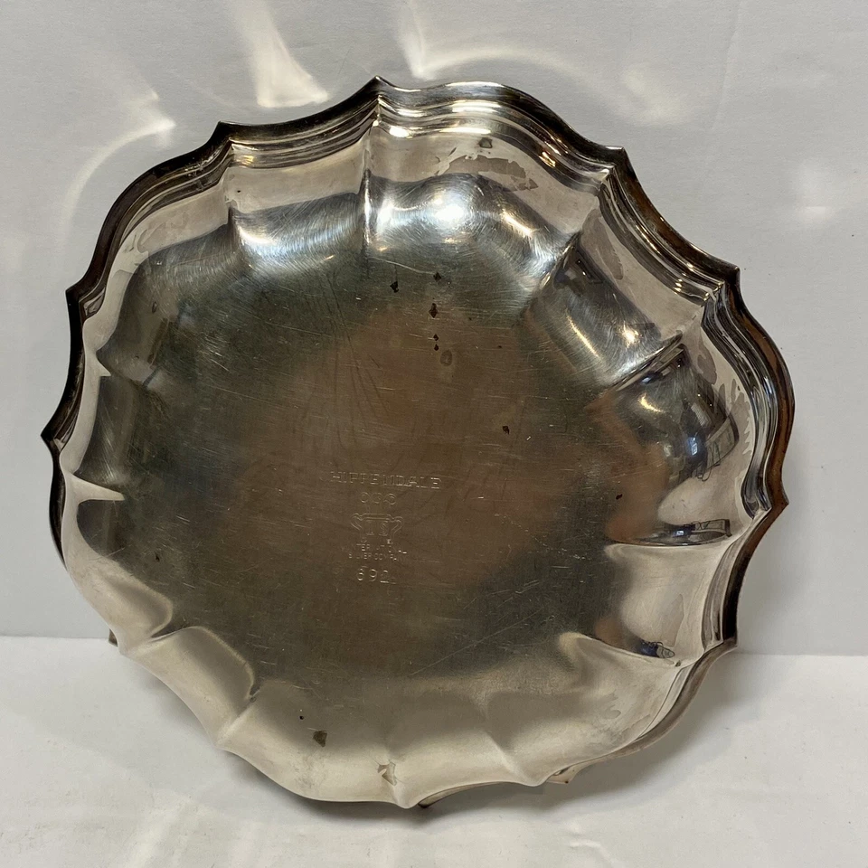 Jabón caramelo nueces Chippendale #692 bandeja plateada International Silver Company 5 1/2" Foto 4 de 4