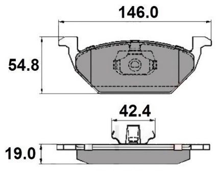 NAP Front Brake Pad Set for Volkswagen Bora 1.6 February 1999 to December 2000 - Picture 1 of 8