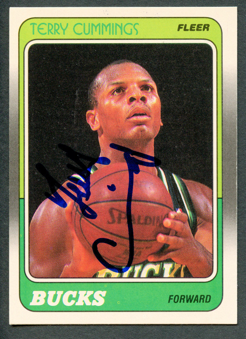 Terry Ranking TOP15 Cummings #74 signed 2021 new autograph Fleer auto Basketbal 1988-89