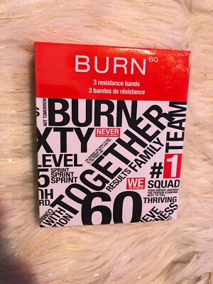 Burn 60 Set of Resistance Bands, New in Box FabFitFun Exercise Training 