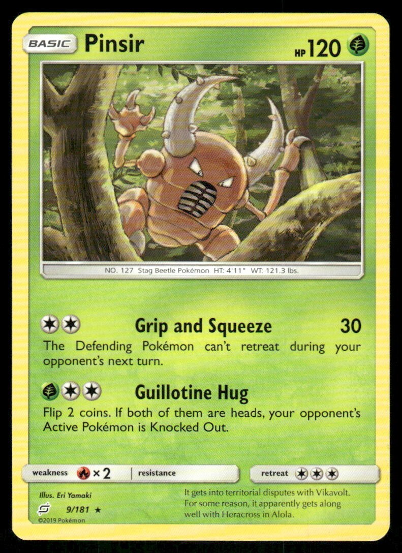 Pinsir 9/181 Team Up Pokemon TCG trading card