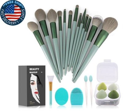 Juego de 22 pinceles de maquillaje, pinceles para base, pinceles para sombras