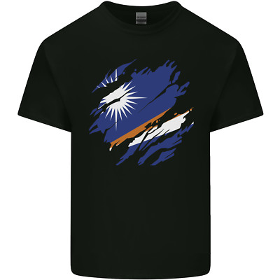 Torn Marshall Islands Flag Day Fußball Kinder T-Shirt Kinder