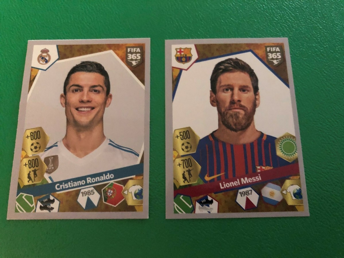 PANINI 2017 2018 RONALDO MESSI FIFA 365 STICKERS LOT
