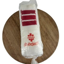 vintage Indiana University tube socks 70s IU hoosiers six pair in plastic