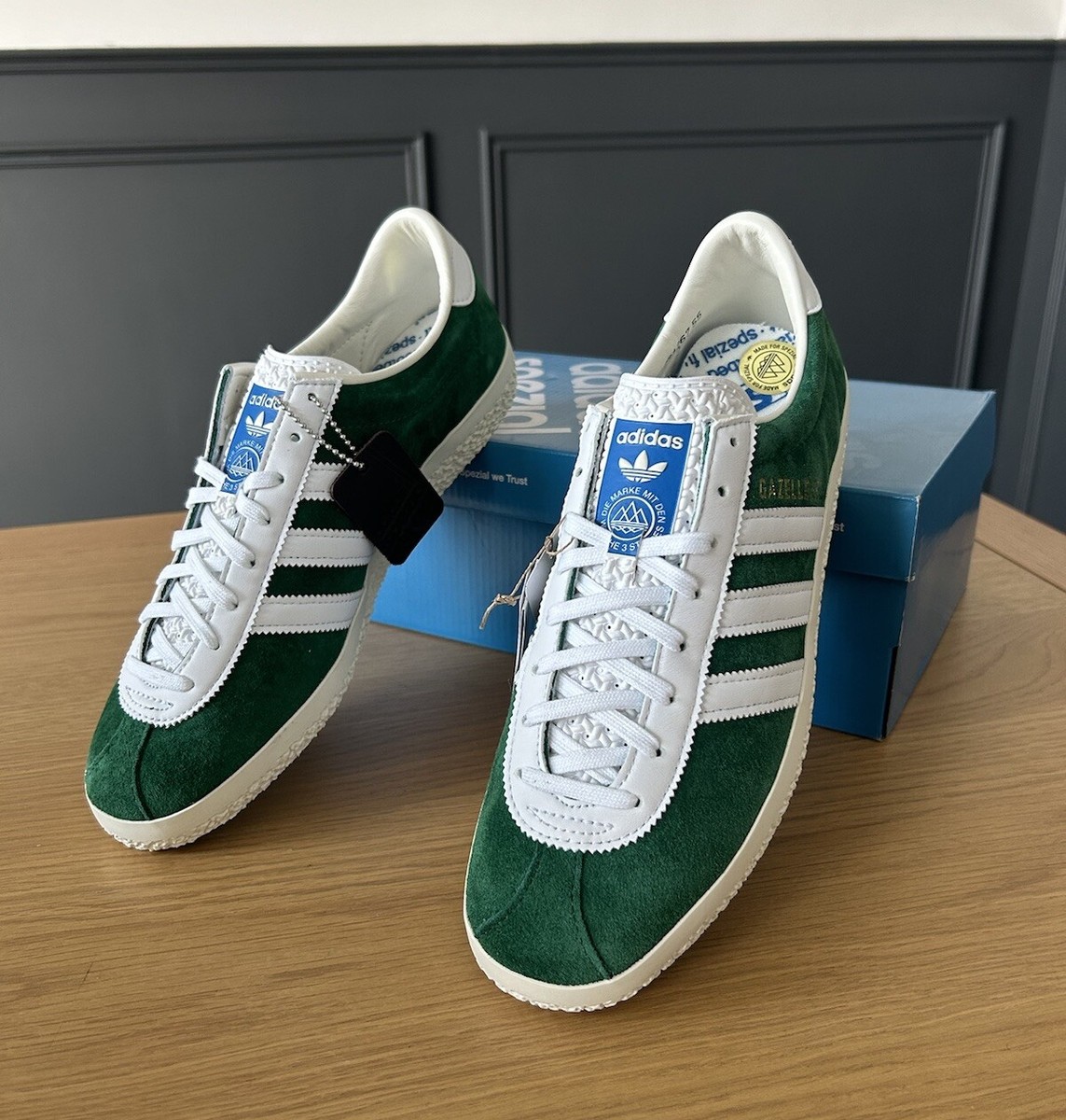 ADIDAS SPZL GAZELLE GREEN SPEZIAL IF5787 SIZE UK BNWT