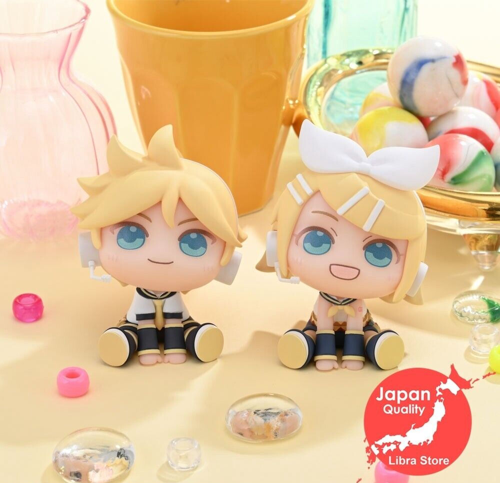 RARE Kagamine Rin & Len Qyurume Mini Figure Set of 2 types from