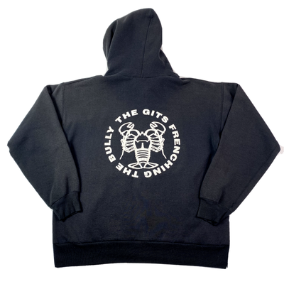 Sweat The Gits Vintage Années 90 - Capuche Avec Motif Frenching The Bully - Taille L - Noir - Indie Rétro