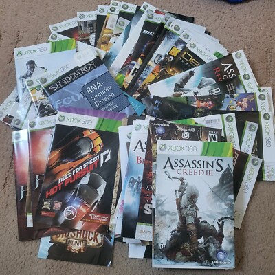 Microsoft Xbox 360 Manuals, With Free Postage