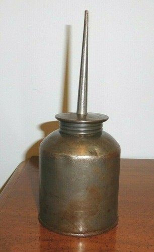 Vintage Metal Thumb Pump Oil Can 