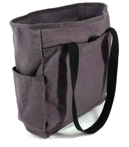 DULUTH Trading Co Gray Canvas Travel Tote Shoulder Bag 14" x 11.5" x 5" - Picture 9 of 13