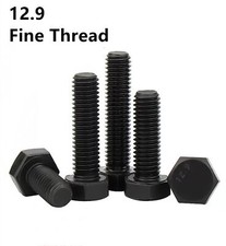 Fine Thread Black 12.9 Steel Hexagon Bolts Hex Head Screws M10 M12 M14 M16 M18