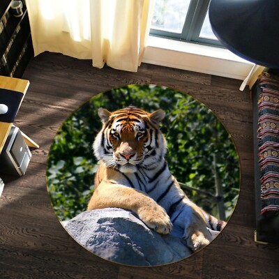 3D Forest Stone Tiger C5777 Animal Non Slip Rug Mat Elegant Photo Carpet Zoe