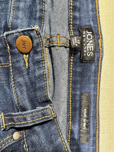 Jones New York Damen Gr. 12 Essex Skinny dunkle Waschung Jeans #498 - Bild 5 von 11