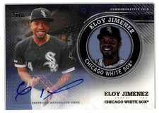 2020 Topps Eloy Jimenez 2/10 auto commemorative coin patch card White Sox