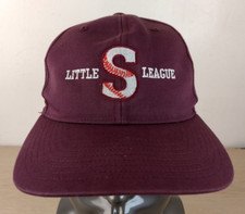 LITTLE LEAGUE S ADJUSTABLE SNAPBACK BASEBALL HAT/CAP, OUTDOOR/SPORTS, MAROON