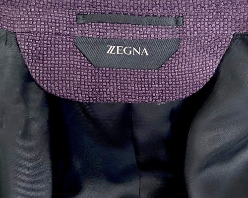 Ermenegildo Z ZEGNA ZZEGNA Plum Linen & Wool Blend Blazer Jacket RRP: £795.00 - Picture 9 of 12