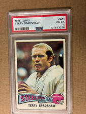 1975 Topps Terry Bradshaw Card #461, Graded PSA 4 VG/EX