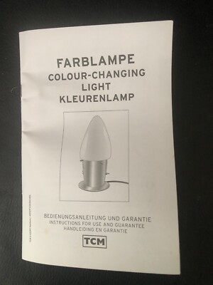 Bedienungsanleitung Farblampe Colour-Changing Light - TCM