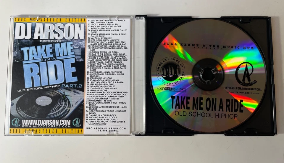 DJ ARSON TAKE ME ON A RIDE OLD SCHOOL HIP HOP NYC PROMO MIXTAPE MIX CD Foto 2 de 4