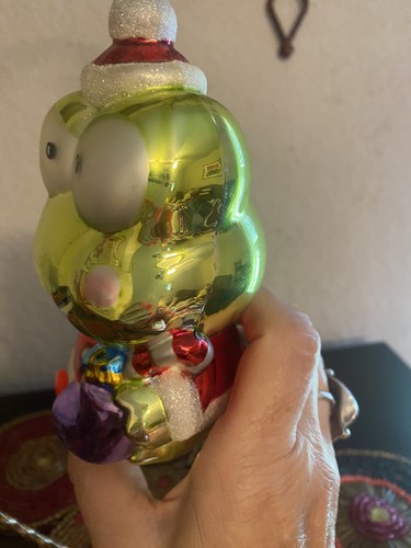 Sanrio Santa Keroppi 2000 Glass Christmas Holiday Green Frog Ornament - Picture 9 of 10