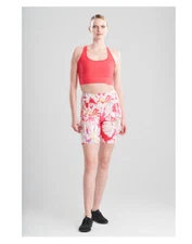 Josie Natori Solid T-Back Cropped Top Salsa Size L 0662