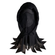 Halloween Vollgesichtsmaske für Sensenmann Kostüm | Schwarze Vermummungs Kapuze 